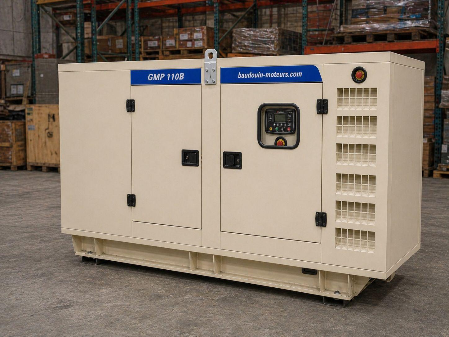 Дизельный генератор Baudouin GMP 110B в кожухе