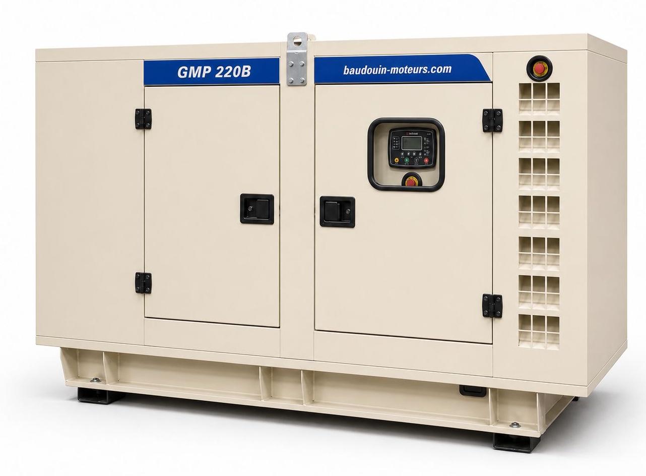 Дизельный генератор Baudouin GMP 220B в кожухе