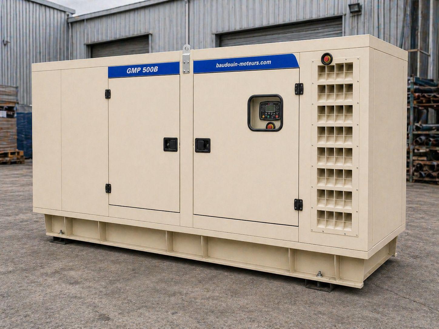 Дизельный генератор Baudouin GMP 500B в кожухе