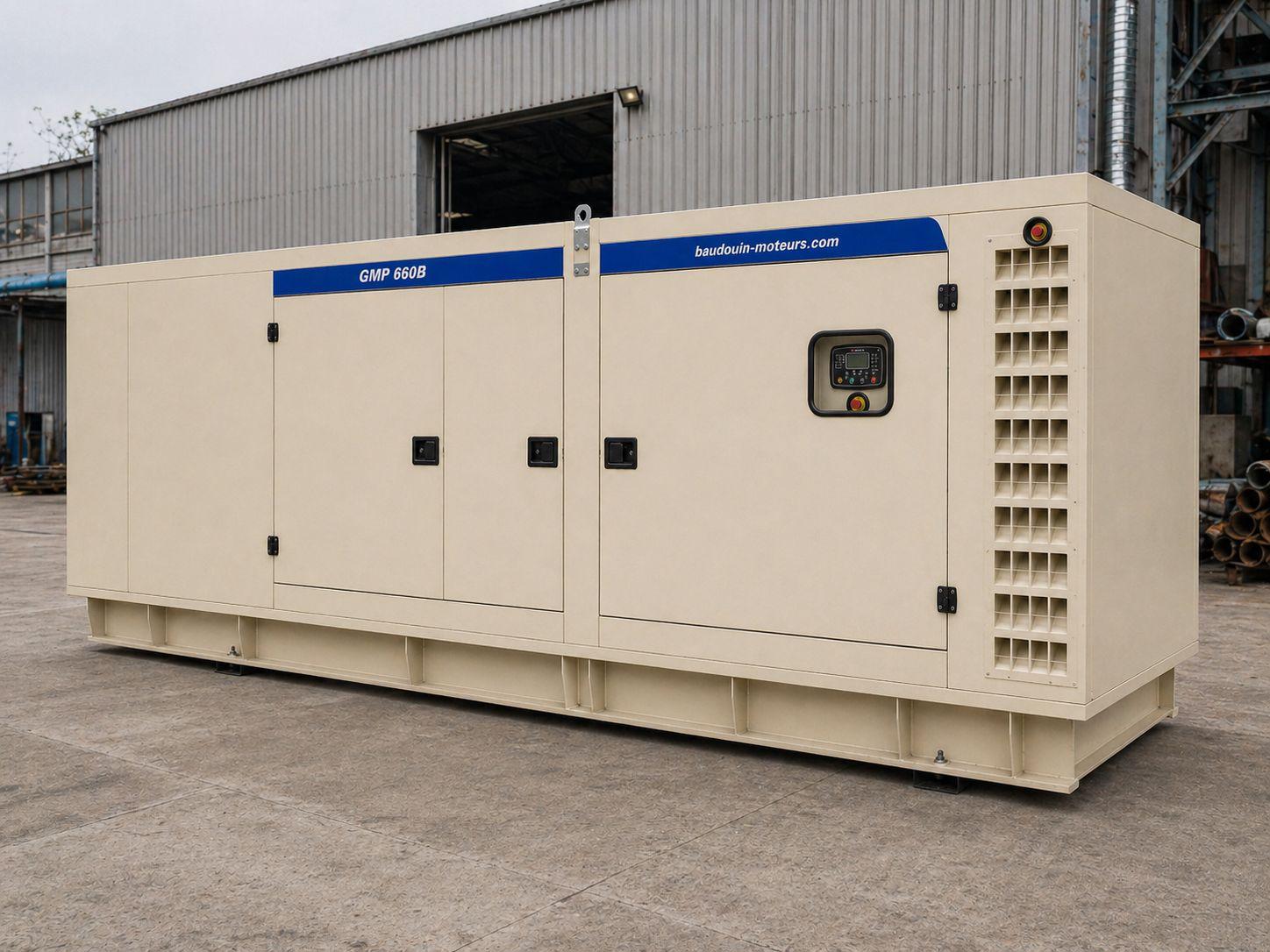 Дизельный генератор Baudouin GMP 660B в кожухе