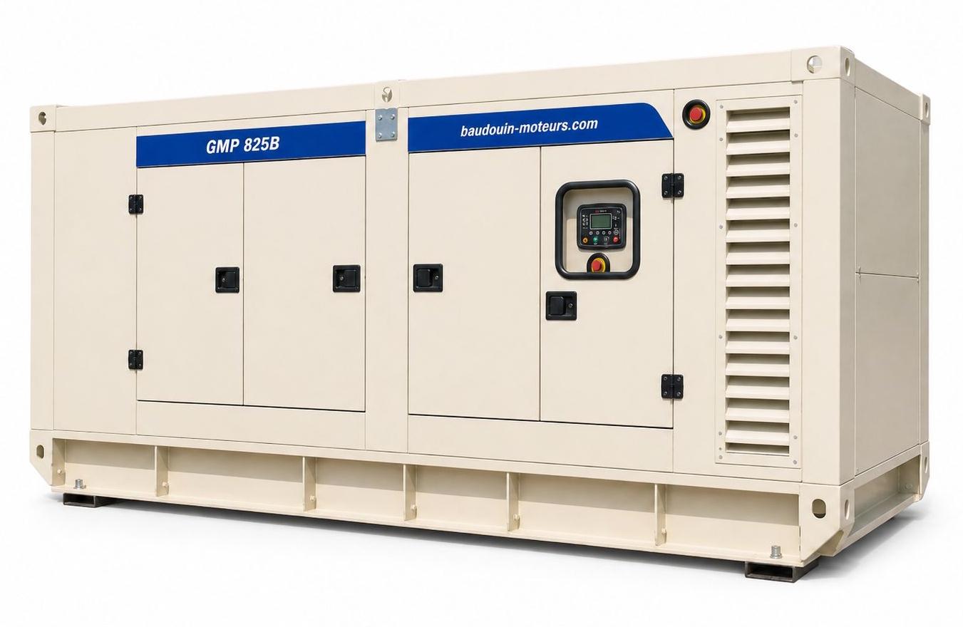 Дизельный генератор Baudouin GMP 825B в кожухе