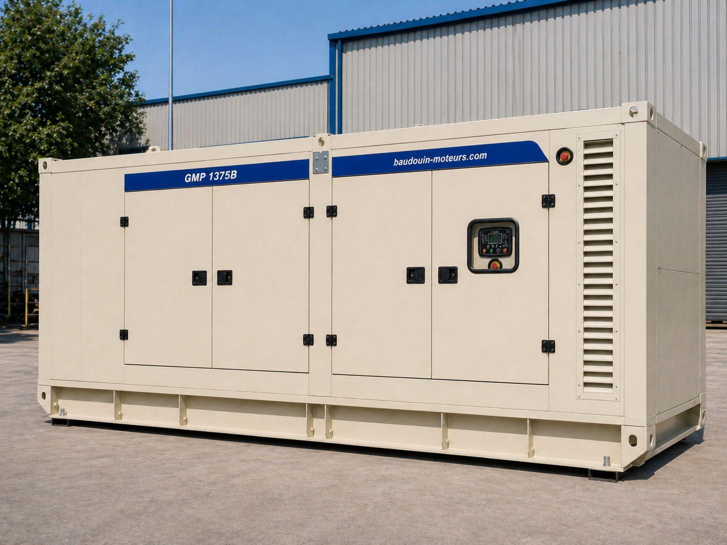 Дизельный генератор Baudouin GMP 1375B в кожухе