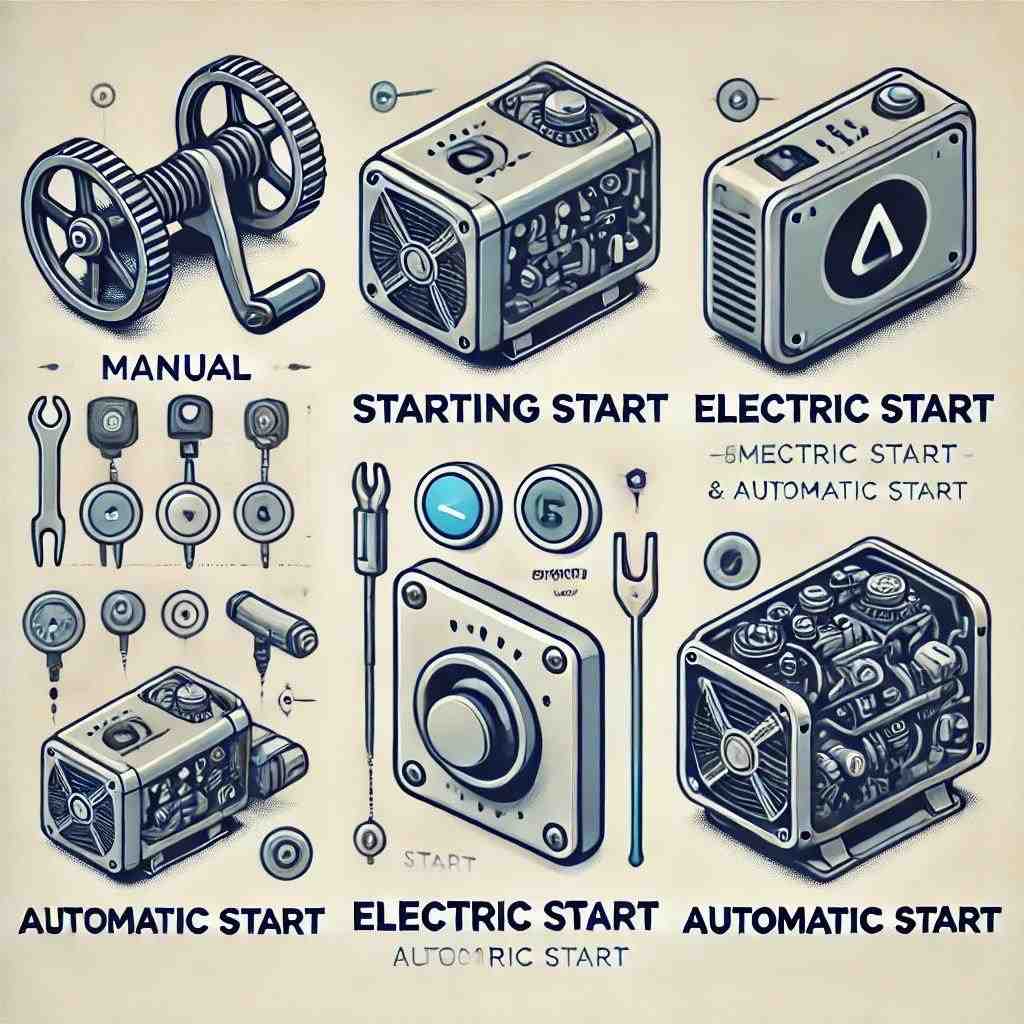 Чем отличаются способы запуска электрогенератора: ручной, электростарт и автоматика?