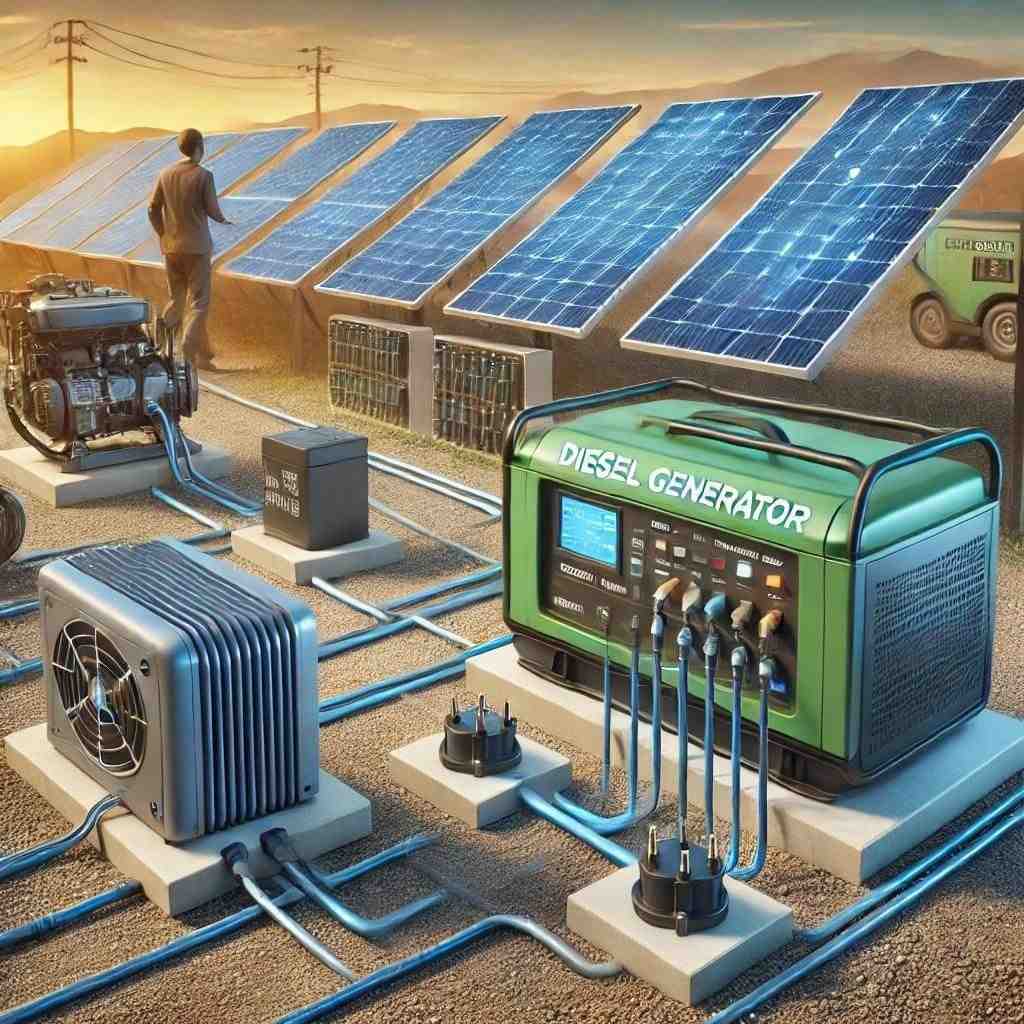 Как подключить дизельный генератор к солнечной системе?