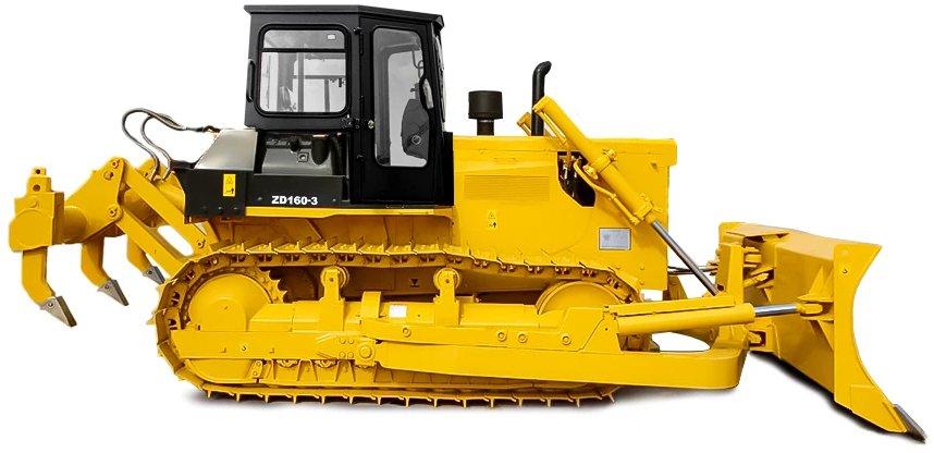 Гусеничный бульдозер Zoomlion ZD160-3 с планировочным отвалом, трехстоечным рыхлителем