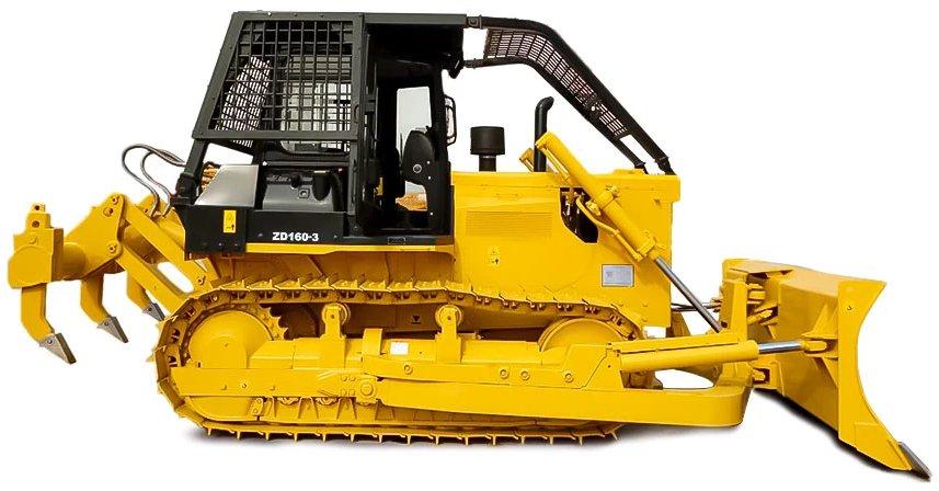 Гусеничный бульдозер Zoomlion ZD160F-3 с планировочным отвалом и трехстоечным рыхлителем