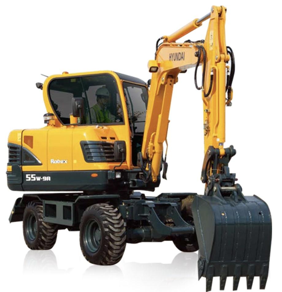 Колесный экскаватор Hyundai R55W-9A