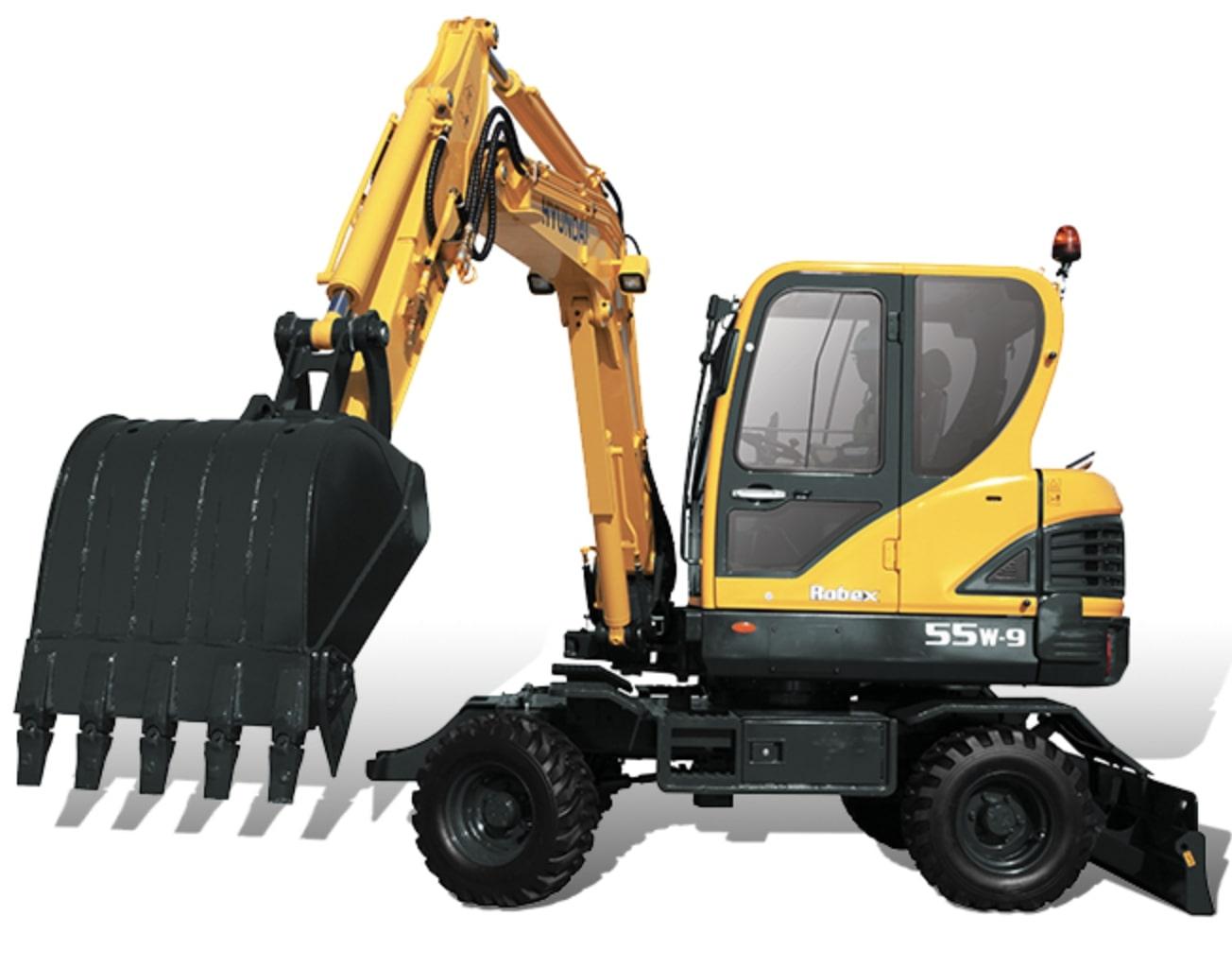 Колесный экскаватор Hyundai R55W-9