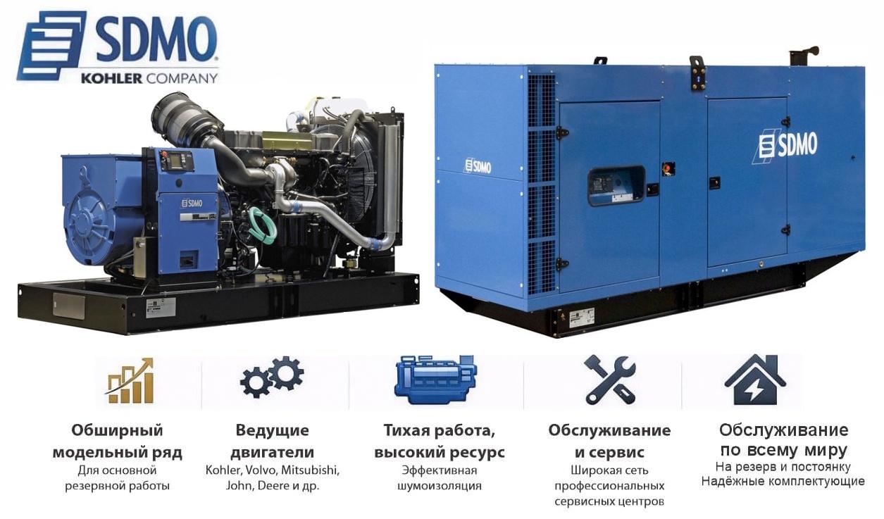 Генератор SDMO V400C2 в кожухе