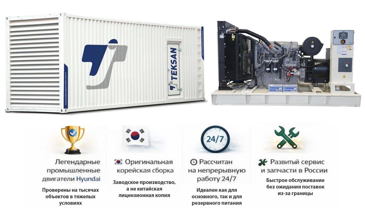 Генератор Hyundai GMP AH650 в кожухе