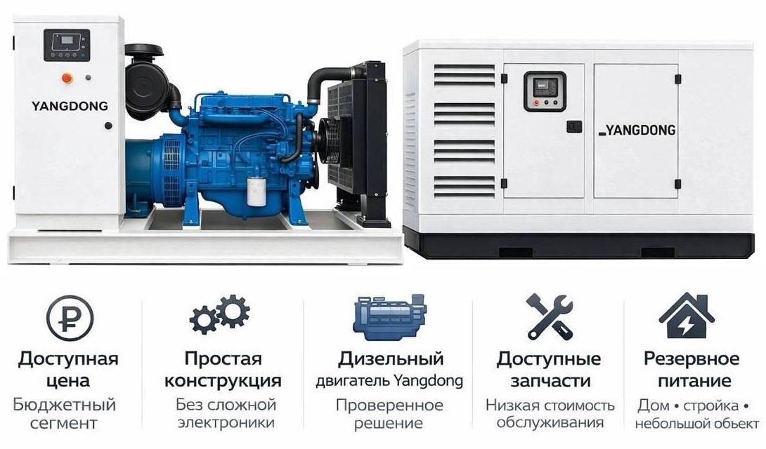 Генератор Yangdong GMP 11YD в кожухе