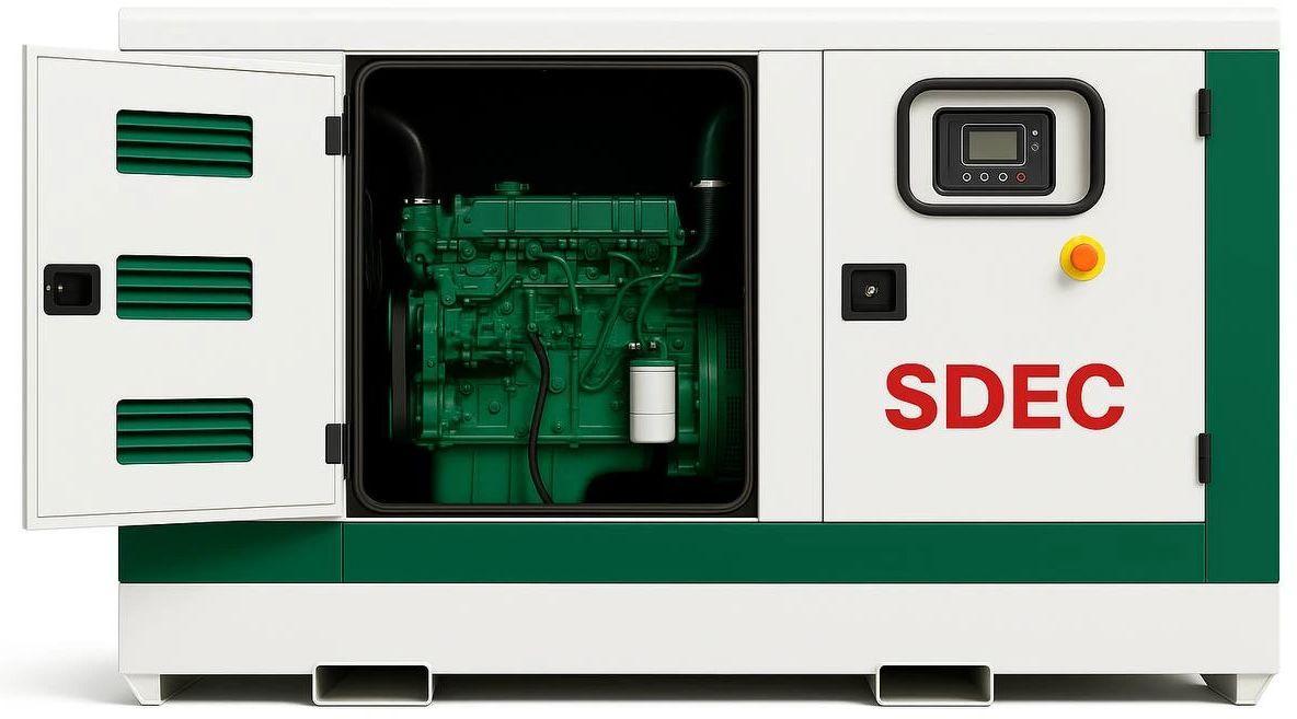 Дизельный генератор SDEC GMP 385SD в кожухе
