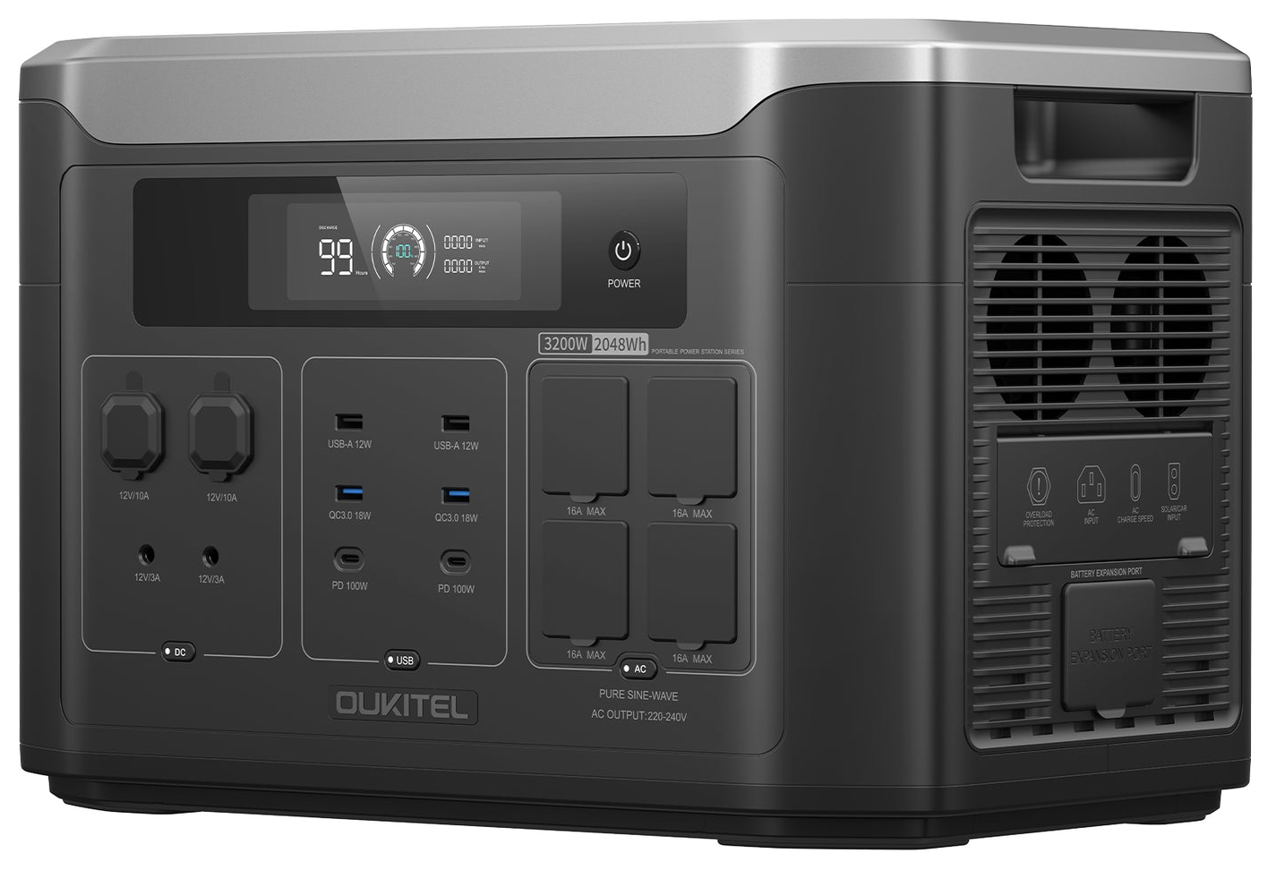 Зарядная станция для дома и котла OUKITEL BP3000E PLUS, 3,2 кВт, 2 кВт·ч, 220 В