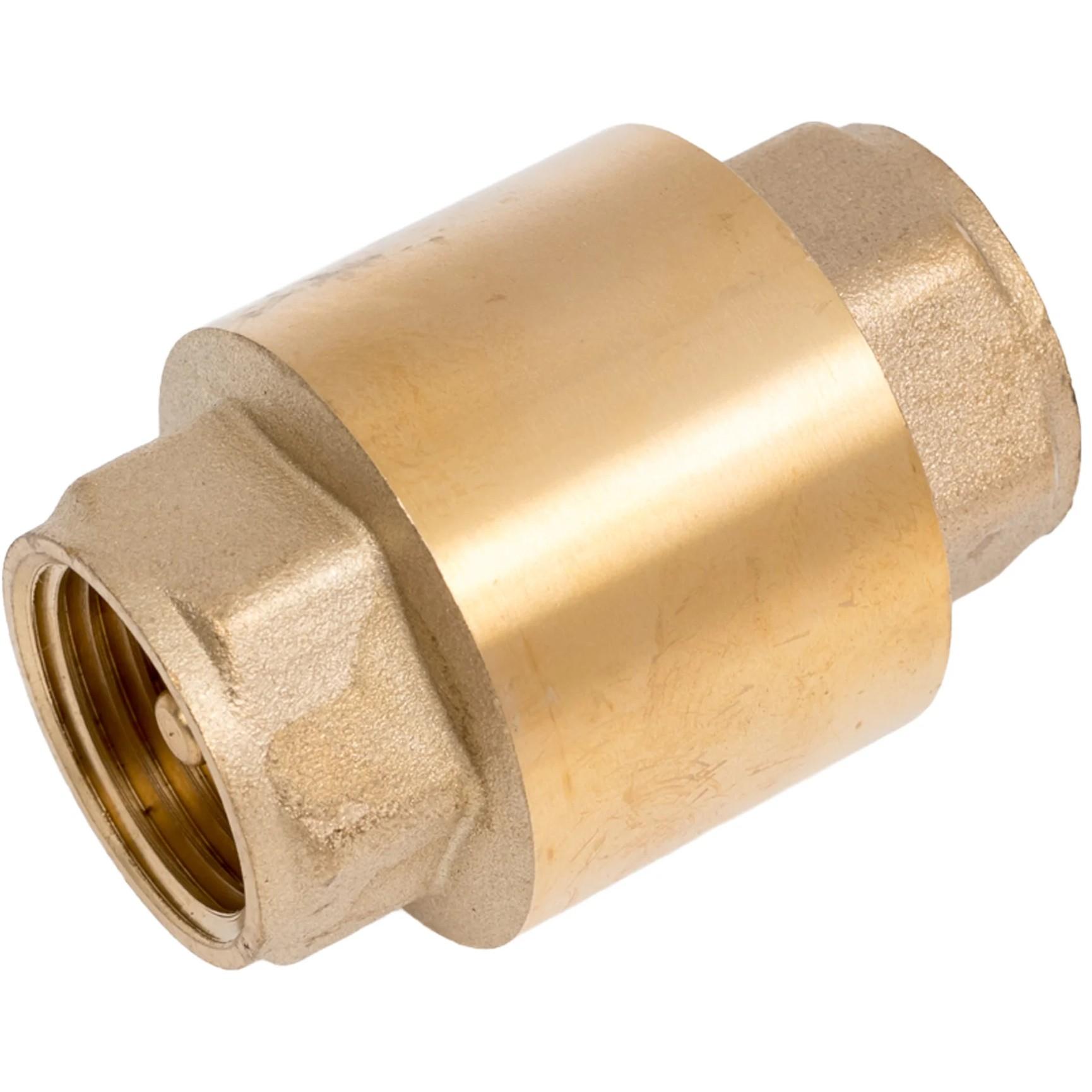 Клапан обратный никелир. 1/2" вн.-вн., латунный золотник ЗИФ